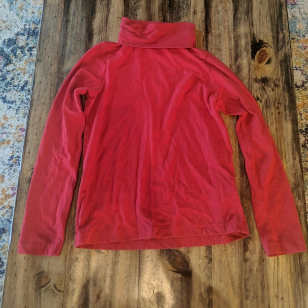 Girls red turtle neck long sleeve top